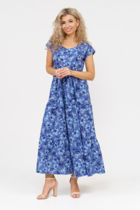Платье женское 824 кулирка (последний размер) синий 46