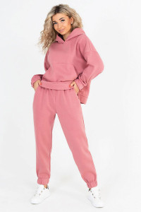 Брюки женские "Альфа" футер 3-х нитка с начесом (последний размер) пудра 50,54,58