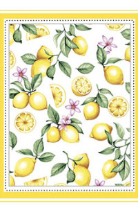 Набор кухонный вафельное полотно "Лимонная корзинка"