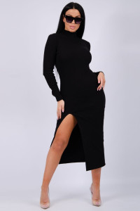 Платье женское "Рэйчел" кашкорсе (р-ры: 46-56) черный