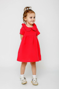 Платье детское "Тася-6" муслин (р-ры: 86-122) красный