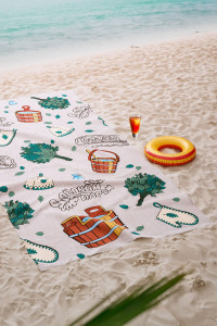Полотенце банно-пляжное вафельное "Поддай жару"