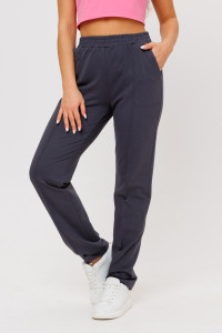 Брюки женские №1833/1 футер 2-х нитка с лайкрой (последний размер) антрацит 50