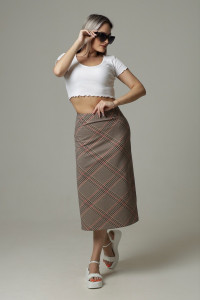 Юбка женская Ю07 футер с лайкрой (последний размер) песочный 46,56,60