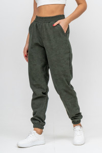 Брюки женские №36697 микровельвет (последний размер) хаки 50