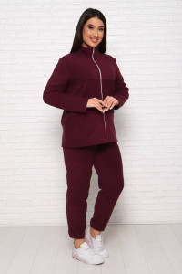 Костюм двойка женский КД-445 флис (последний размер) баклажановый 50,52,54