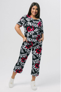 Костюм двойка женский К3098.1 кулирка (последний размер) 50,54