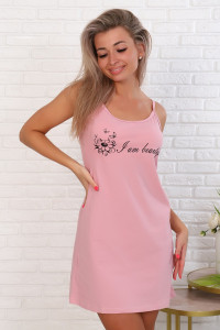 Сорочка женская "Ромашка" кулирка (последний размер) пудра 52