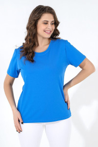 Футболка женская "Базис-4" кулирка с лайкрой (последний размер) синий 60