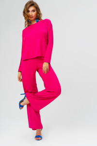 Костюм двойка женский К 119-2 лапша (последний размер) фуксия 50