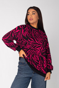 Толстовка женская ФТ-23 "Риана" футер 3-х нитка петля (последний размер) фуксия 52