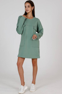 Туника женская TEXMA-ТМ000420 футер 2-х нитка с лайкрой (последний размер) оливковый 50