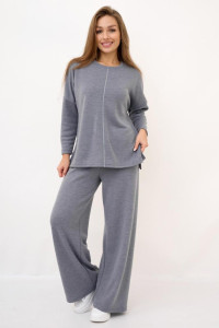 Костюм двойка женский "Вивьен С" ангора (р-ры: 44-62) серый