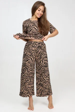 Костюм двойка женский М-971 кулирка (р-ры: 46-56) зебра