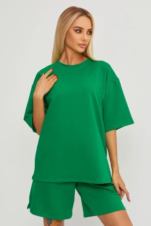 Костюм двойка женский РИКСЖ футер 2-х нитка (р-ры: S-XL) зеленый