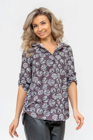 Туника женская №36732 кулирка (р-ры: 46-60) коричневый