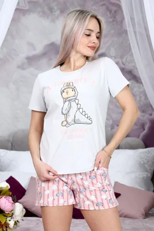 Костюм двойка женский "Маскарад" Ц-5001 кулирка (последний размер) белый 44,46