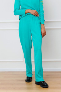 Брюки женские №348GRN футер 3-х нитка петля (последний размер) зеленый 54-56