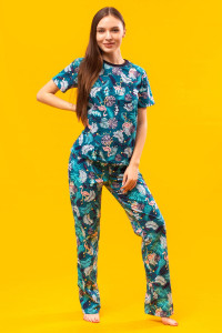 Костюм двойка женский 1668.3 "Фламинго" (брюки) хлопок (последний размер) 56