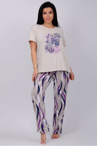 Пижама женская "Гортензия" кулирка (последний размер) 50,52