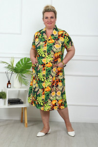 Халат женский "Кармелия" С-3655 кулирка (последний размер) цитрусы 54