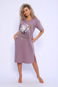 Туника женская "Лима" Р-5270 кулирка (последний размер) пудра 52,54,58