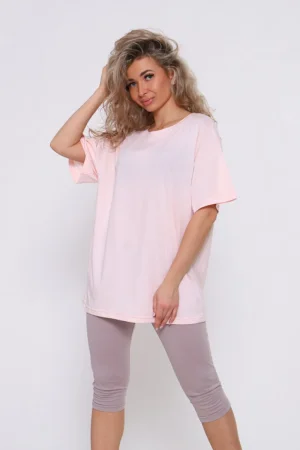 Футболка женская Ф931 "Бежевый" кулирка (последний размер) розовый 46,50