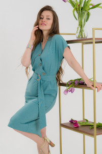 Платье женское ODIS-П455З трикотаж (последний размер) зеленый 50