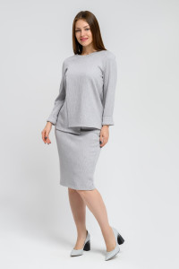 Юбка женская ODIS-Ю22-1СЕ трикотаж (последний размер) серый 50,52