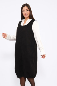 Сарафан женский №32730 эко-замша (последний размер) черный 58