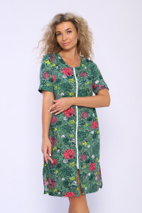 Халат женский №59191 кулирка (последний размер) зеленый 46