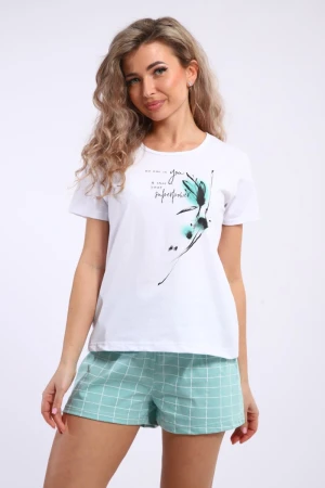 Пижама женская "Крокус" М434 кулирка (р-ры: 46-56)