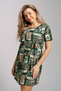 Туника женская №36924 кулирка (р-ры: 46-56) зеленый