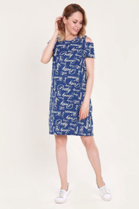 Платье женское 316 "Women" кулирка (последний размер) синий 50,52