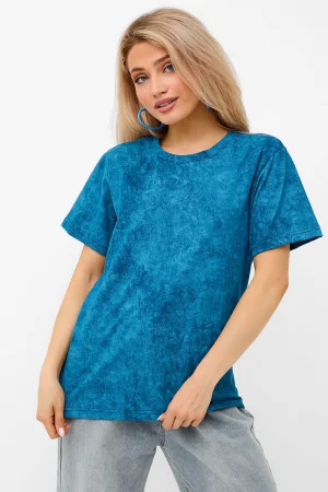 Футболка женская "Варенка" хлопок (р-ры: S-XL) синий