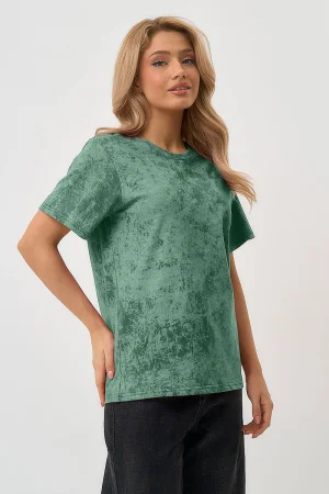 Футболка женская "Варенка" хлопок (р-ры: S-XL) зеленый