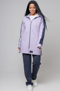 Костюм двойка женский №2145/1 футер 2-х нитка (р-ры: 52-62) сиреневый