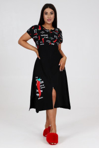 Халат женский ХК-2241 кулирка (последний размер) перцы 64-66