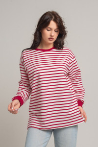 Свитшот женский 900 3027 футер с лайкрой (последний размер) малиново-красный 52-54