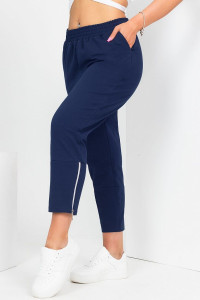 Брюки женские "Стайл" футер 2-х нитка с лайкрой (последний размер) синий 48,50