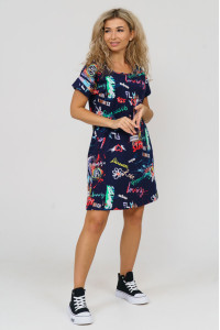 Туника женская 532 "Дискотека" кулирка (последний размер) 58,60