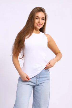 Майка женская МЖ0030А кашкорсе (р-ры: XS-XXL) белый
