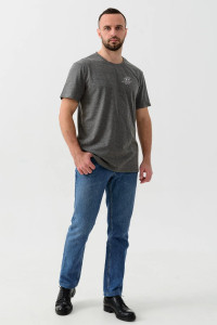 Футболка мужская "Первый" 2173-К кулирка (последний размер) темно-серый 54