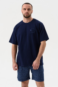 Костюм двойка мужской "Матрица" 2188-К трикотаж (последний размер) синий 52