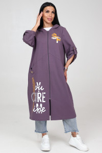 Кардиган женский "Бохо" КрФ-2329 футер (последний размер) коричневый 54