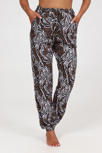 Брюки женские БК-275 кулирка (последний размер) зебра-леопард 50