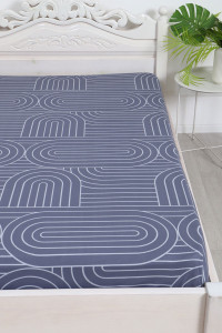 Простыня классическая перкаль "Пятый элемент" серый