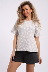Костюм двойка женский №30119 кулирка (р-ры: 44-54) меланж