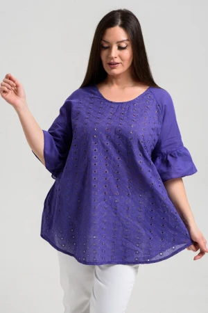 Туника женская №9262 трикотаж (р-ры: 48-62) фиолетовый