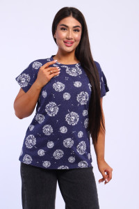 Футболка женская ФЖ0062 кулирка (р-ры: L-11XL) джинс